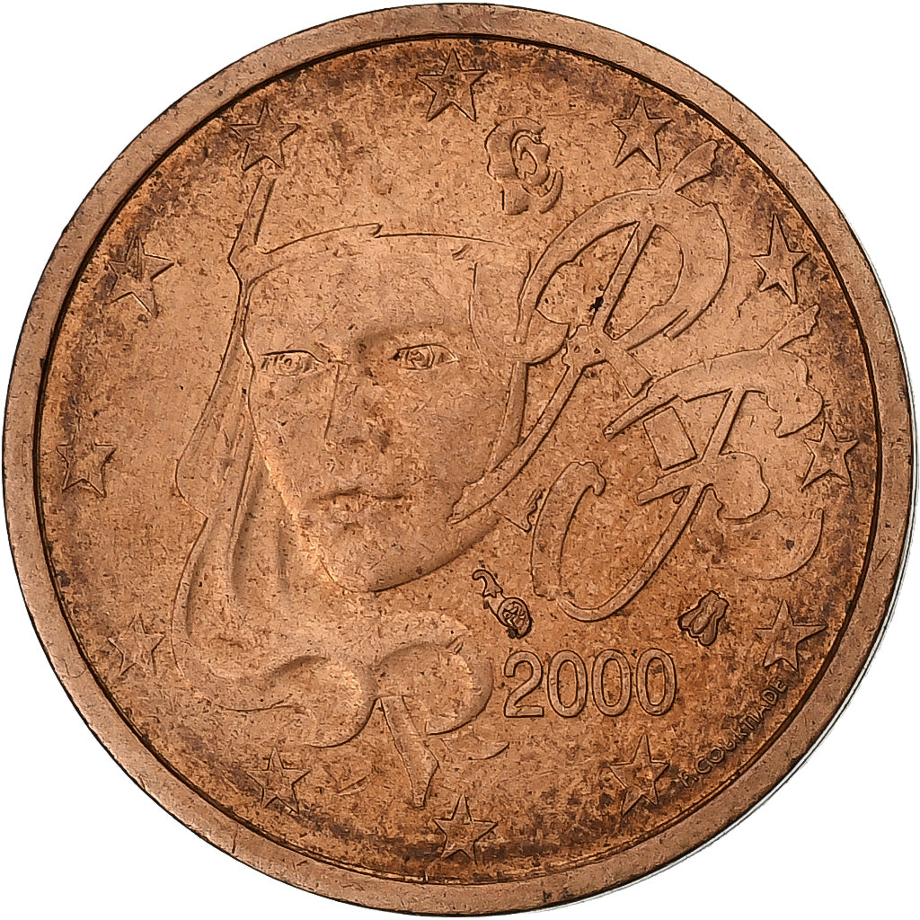 Francia, 2 Euro Cent, 2000, Paris, Cobre chapado en acero, EBC