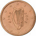 Irlandia, 2 Euro Cent, 2002, Dublin, Miedź platerowana stalą, MS(60-62)
