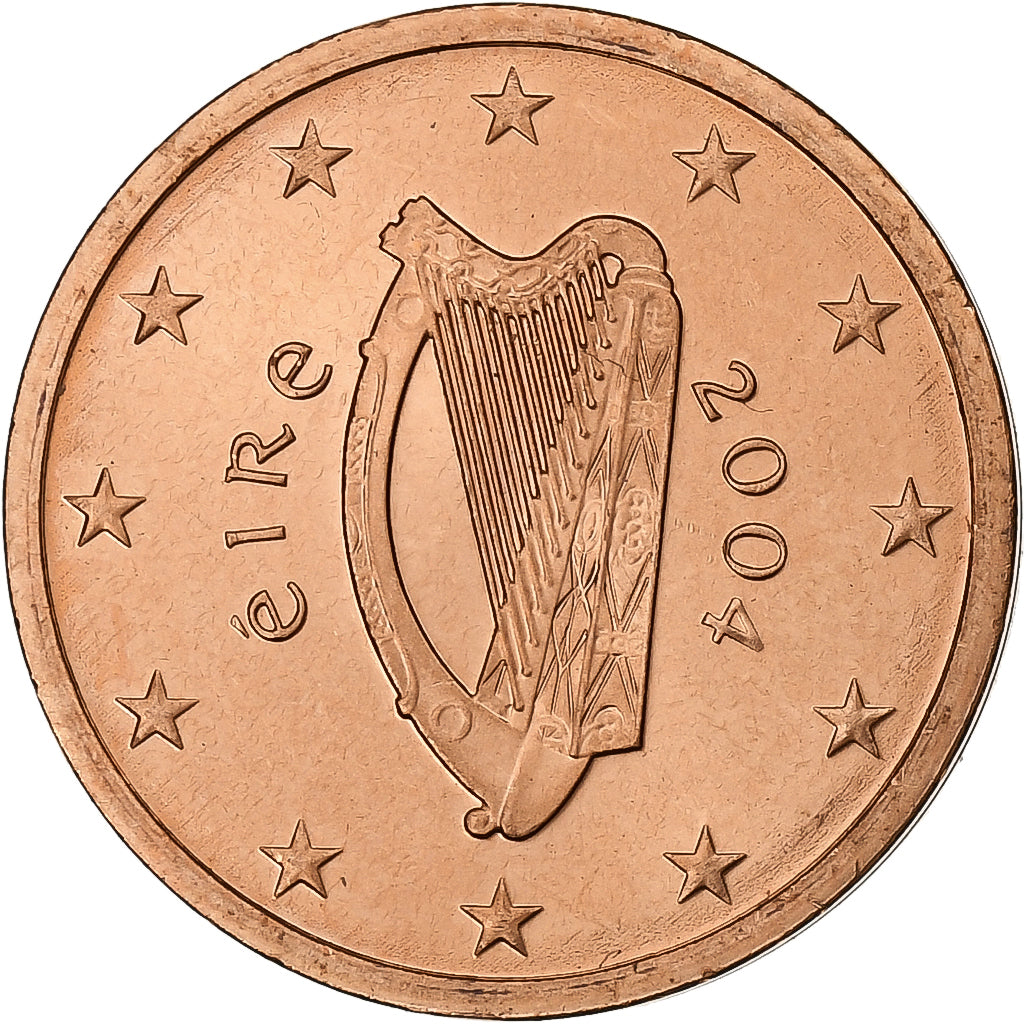 Ierland, 2 Euro Cent, 2004, Dublin, Copper Plated Steel, PR+