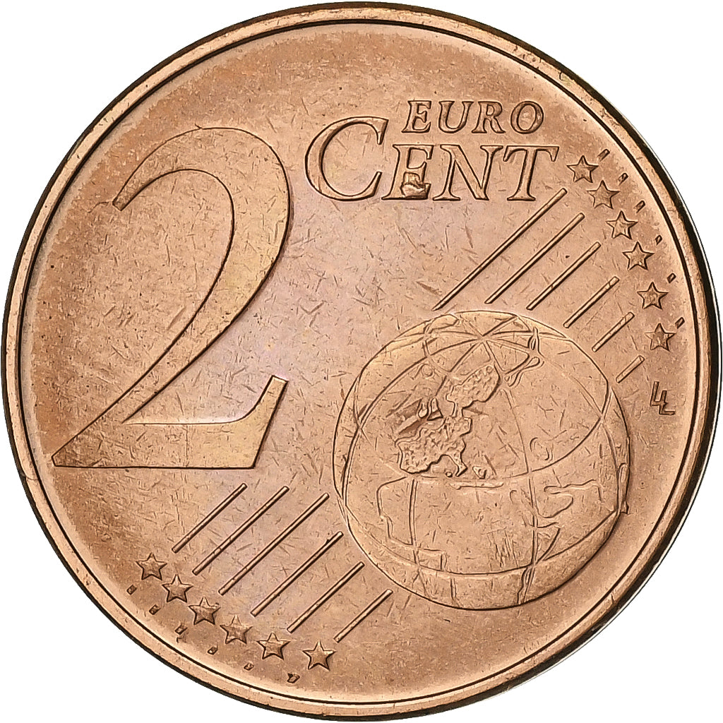 Austria, 2 Euro Cent, 2004, Vienna, Copper Plated Steel, MS(60-62)