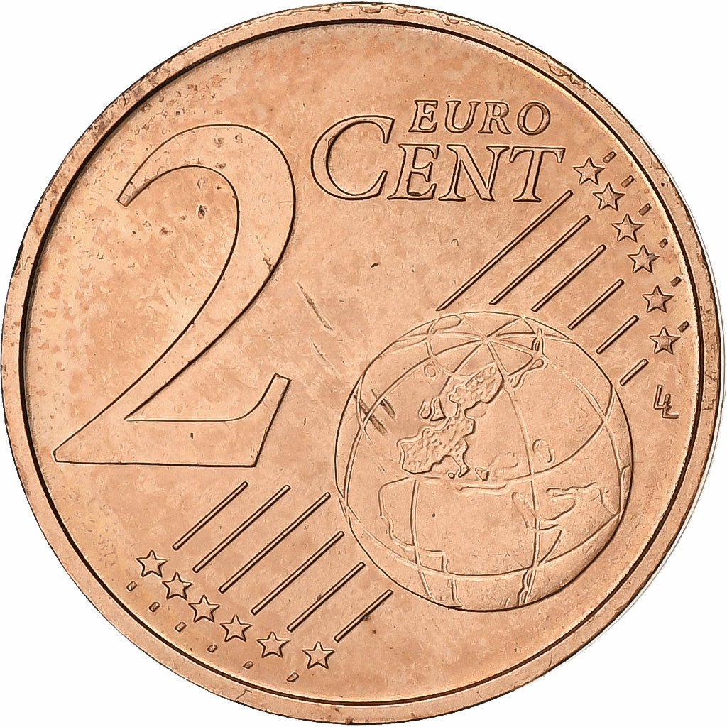 Austria, 2 Euro Cent, 2007, Vienna, Copper Plated Steel, MS(60-62)