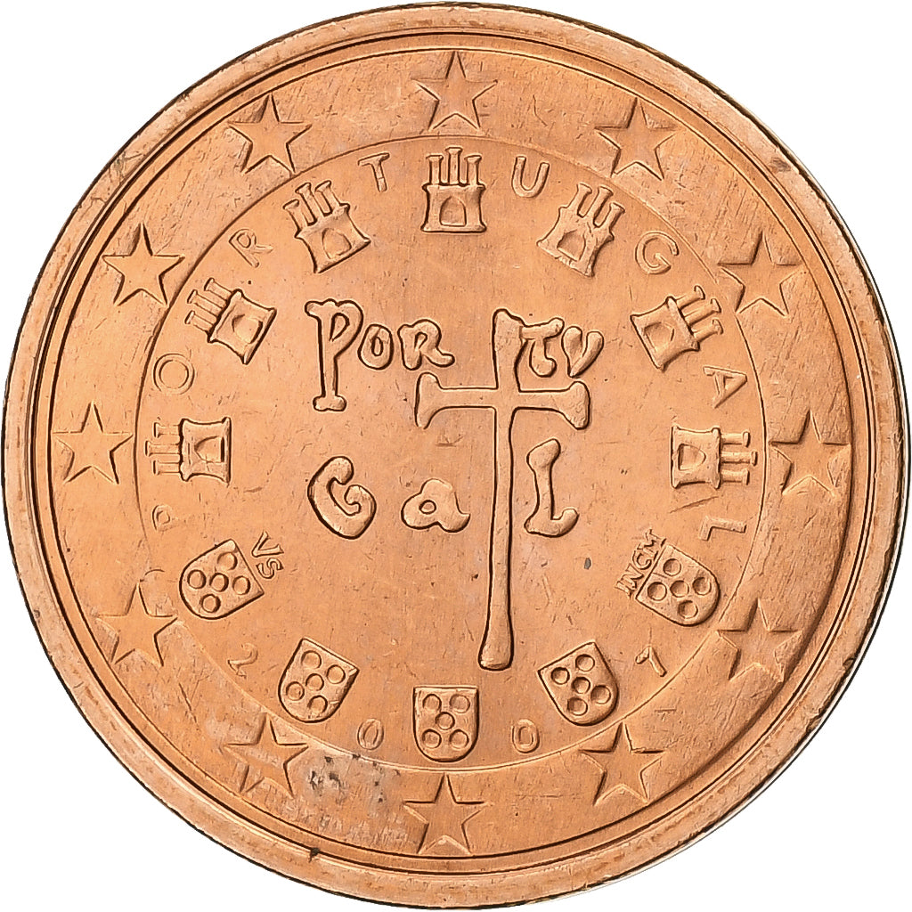 Portugal, 2 Euro Cent, 2007, Lisbon, Copper Plated Steel, MS(60-62)