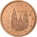 Spagna, 2 Euro Cent, 2006, Madrid, Acciaio placcato rame, SPL