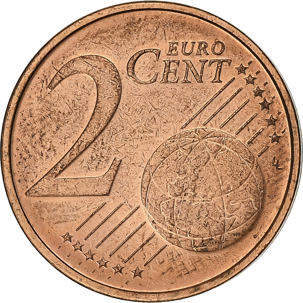 Luxemburgo, 2 Euro Cent, 2002, Utrecht, Aço Cromado a Cobre, MS(60-62)