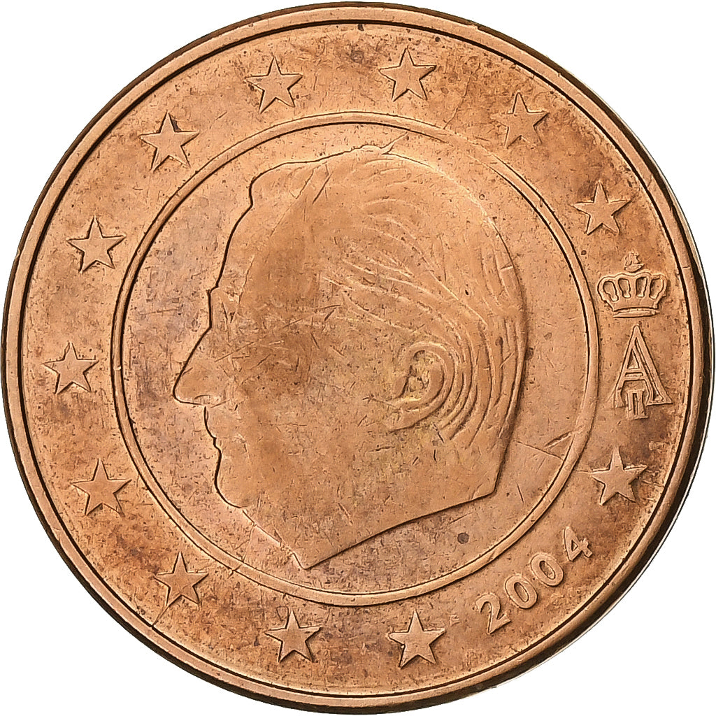 Belgique, 2 Euro Cent, 2004, Bruxelles, Cuivre plaqué acier, SUP+