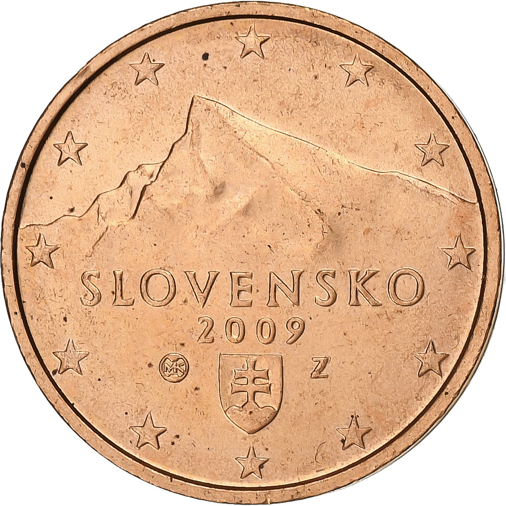 Slovacchia, 2 Euro Cent, 2009, Kremnica, Acciaio placcato rame, SPL