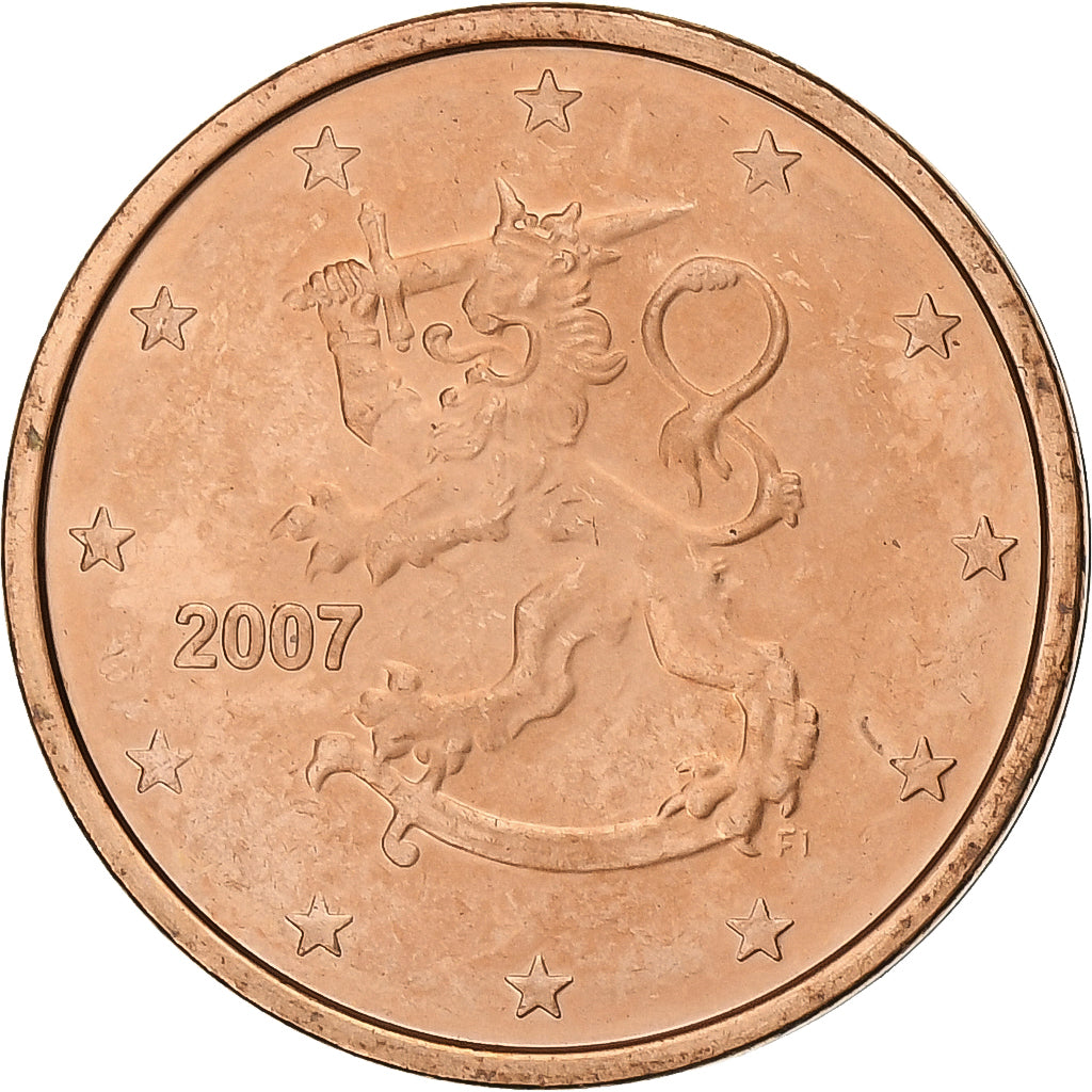 Finlandia, 2 Euro Cent, 2007, Vantaa, Acciaio placcato rame, SPL
