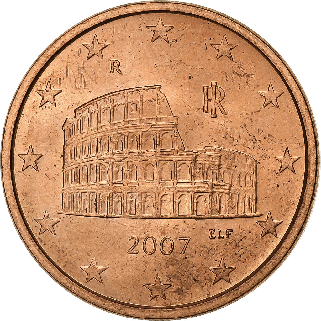 Italie, 5 Euro Cent, 2007, Rome, Cuivre plaqué acier, SUP+
