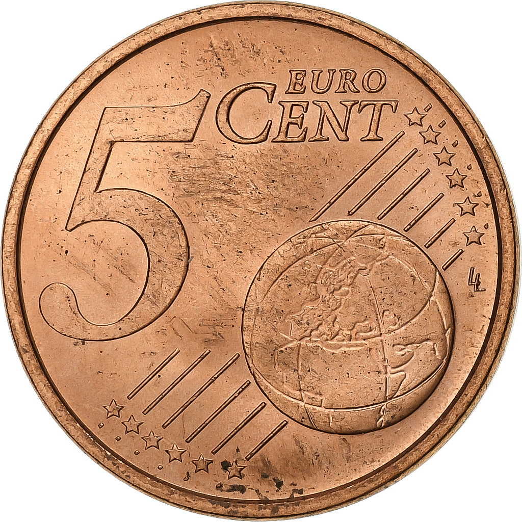 Italie, 5 Euro Cent, 2007, Rome, Cuivre plaqué acier, SUP+