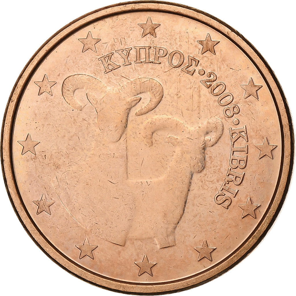 Chypre, 5 Euro Cent, 2008, Cuivre plaqué acier, SUP