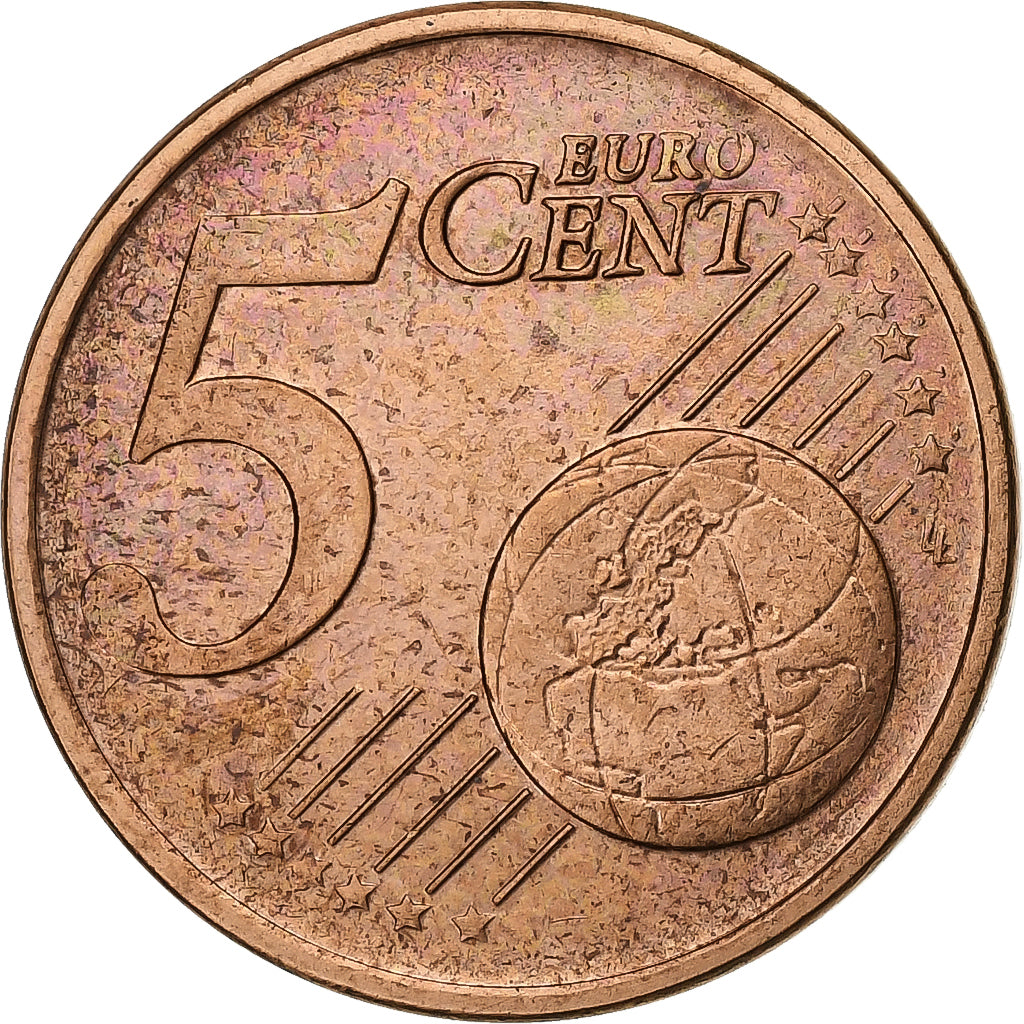 Griekenland, 5 Euro Cent, 2002, Athens, Copper Plated Steel, ZF+