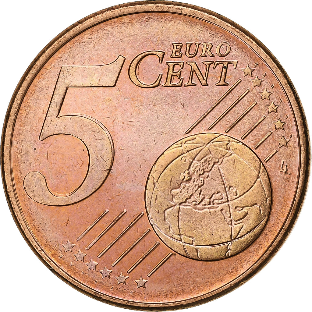 Greece, 5 Euro Cent, 2003, Athens, Copper Plated Steel, MS(60-62)
