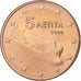 Greece, 5 Euro Cent, 2008, Athens, Copper Plated Steel, MS(60-62)