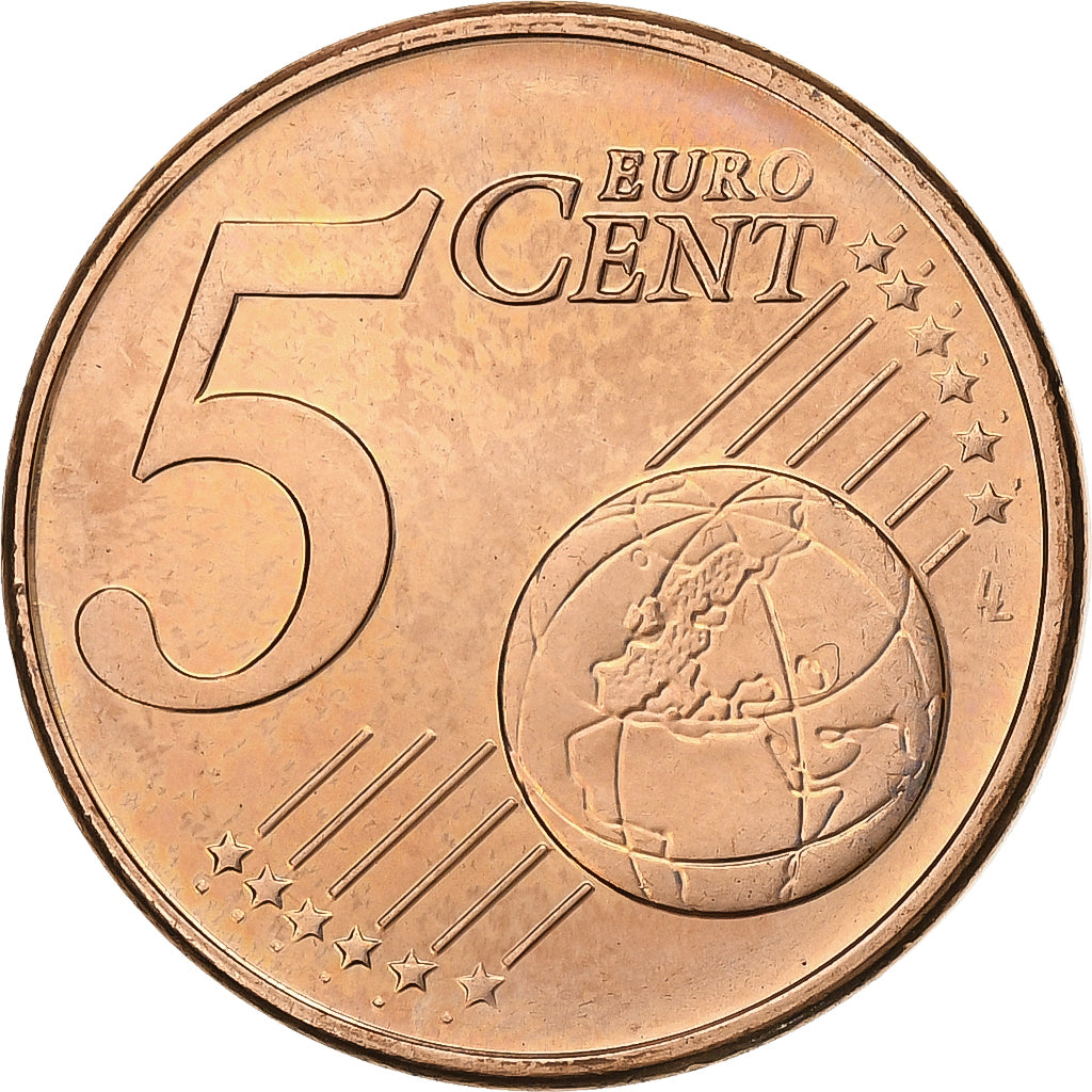 Greece, 5 Euro Cent, 2008, Athens, Copper Plated Steel, MS(60-62)