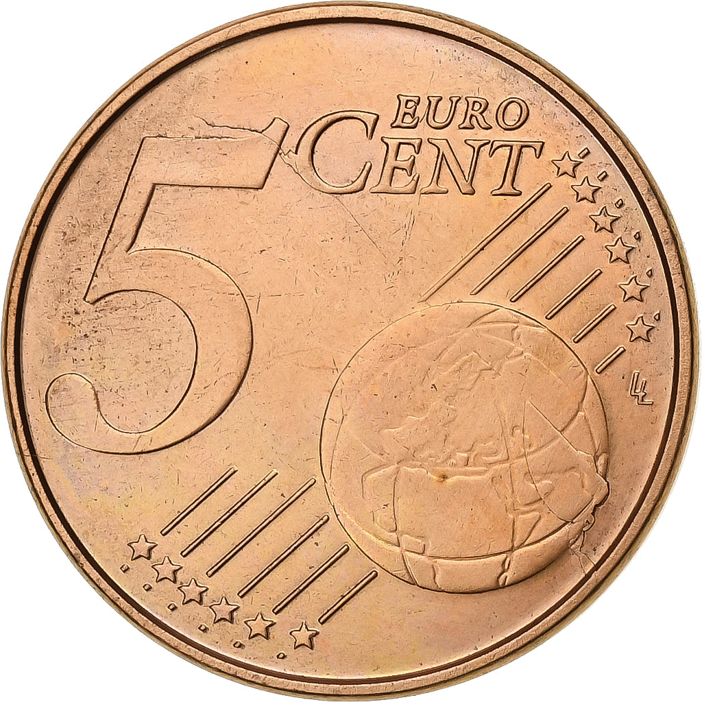 Belgique, 5 Euro Cent, 2004, Bruxelles, Cuivre plaqué acier, SUP+