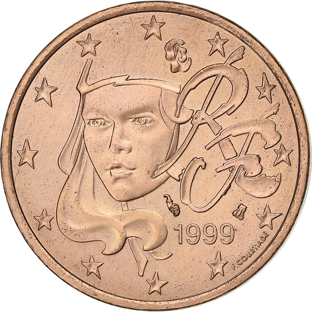 Francia, 5 Euro Cent, 1999, Paris, Cobre chapado en acero, EBC+
