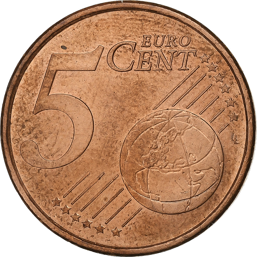 Francia, 5 Euro Cent, 2001, Paris, Cobre chapado en acero, EBC+