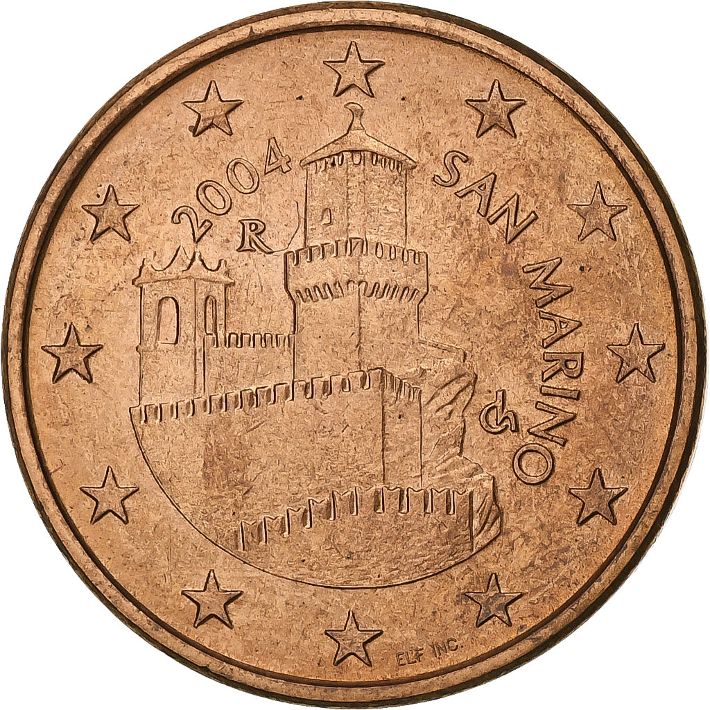 San Marino, 5 Euro Cent, 2004, Rome, Acciaio placcato rame, SPL-