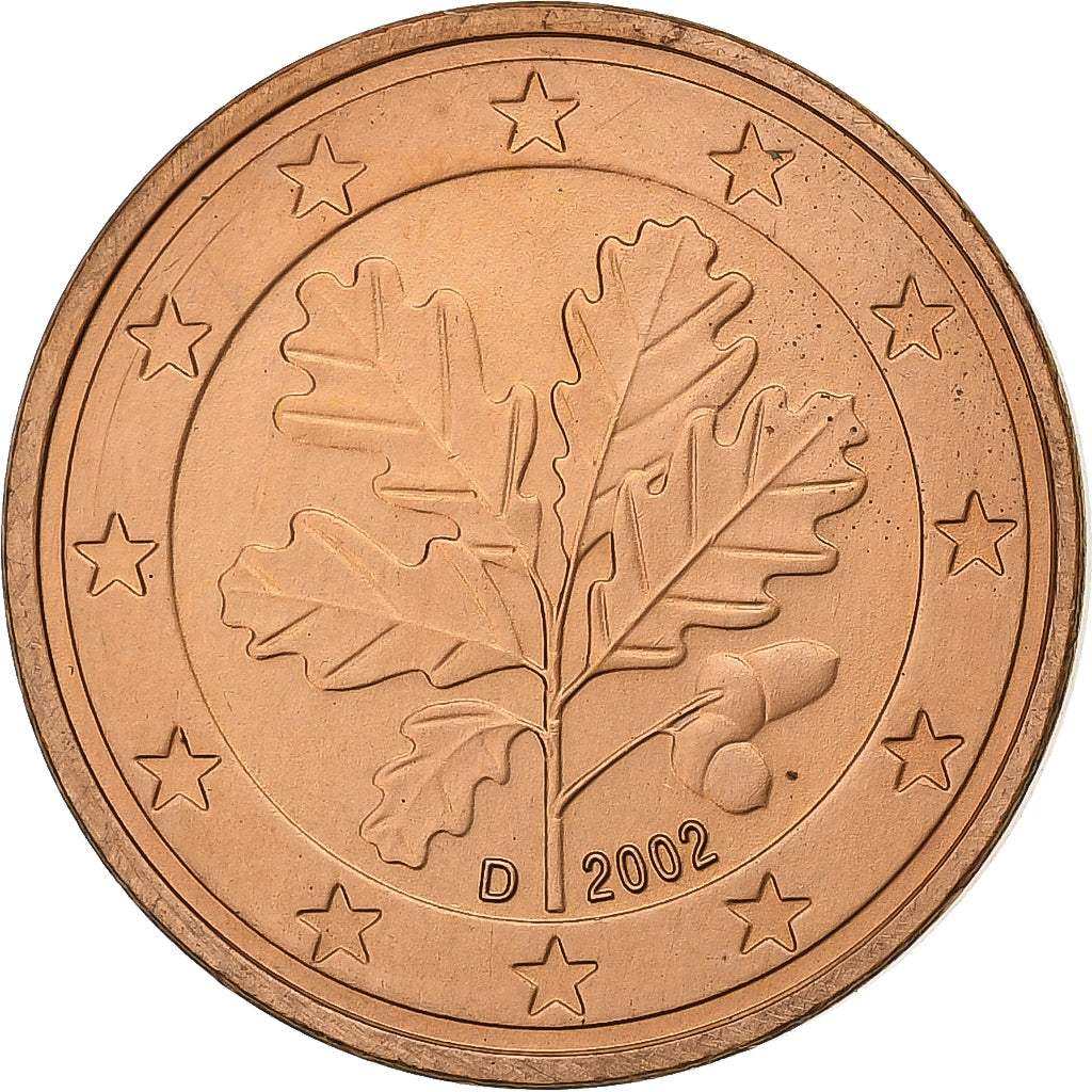 Germania, 5 Euro Cent, 2002, Munich, Acciaio placcato rame, SPL