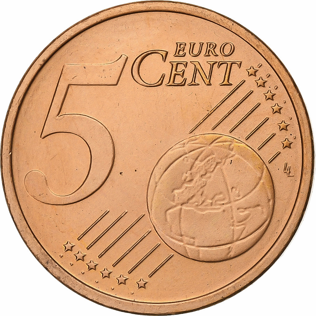Germania, 5 Euro Cent, 2002, Munich, Acciaio placcato rame, SPL