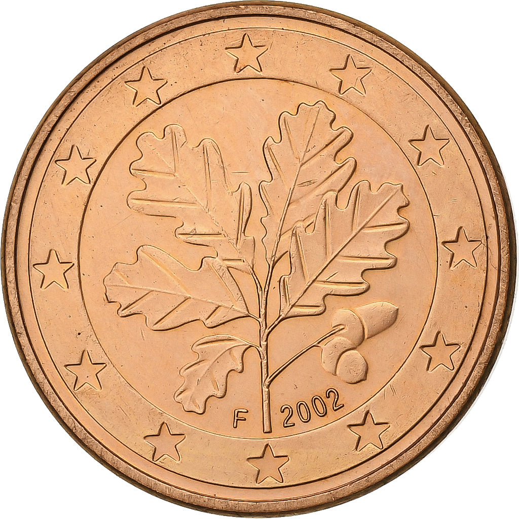 Duitsland, 5 Euro Cent, 2002, Stuttgart, Copper Plated Steel, PR+