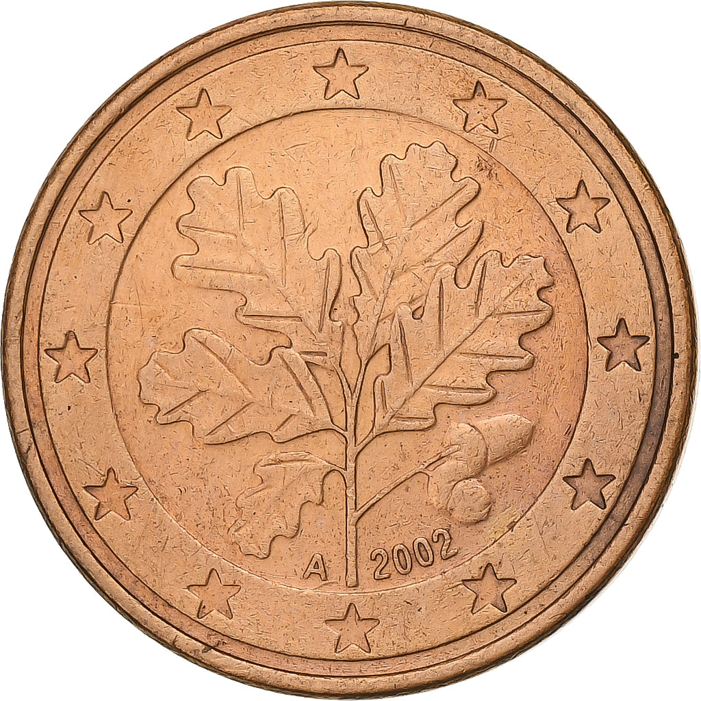 Germania, 5 Euro Cent, 2002, Berlin, Acciaio placcato rame, SPL