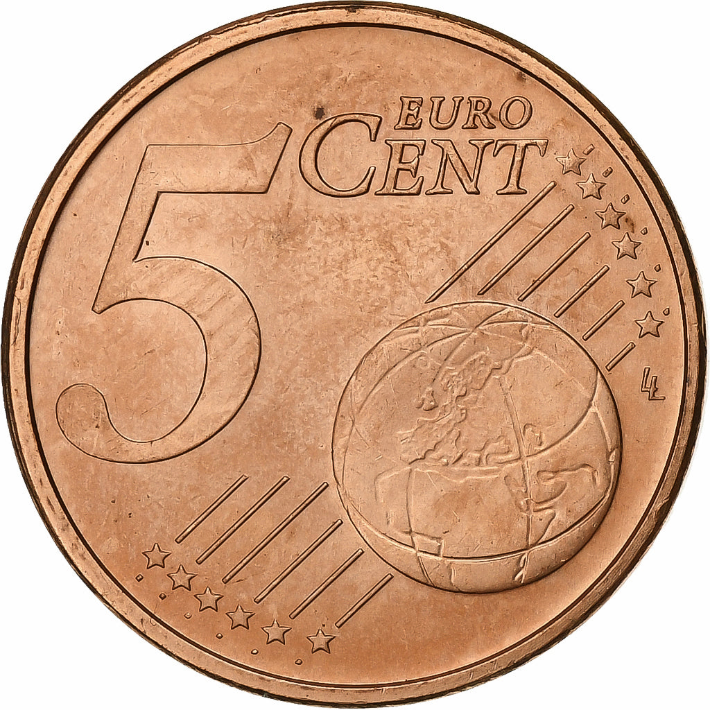 Portugal, 5 Euro Cent, 2004, Lisbon, Aço Cromado a Cobre, MS(60-62)