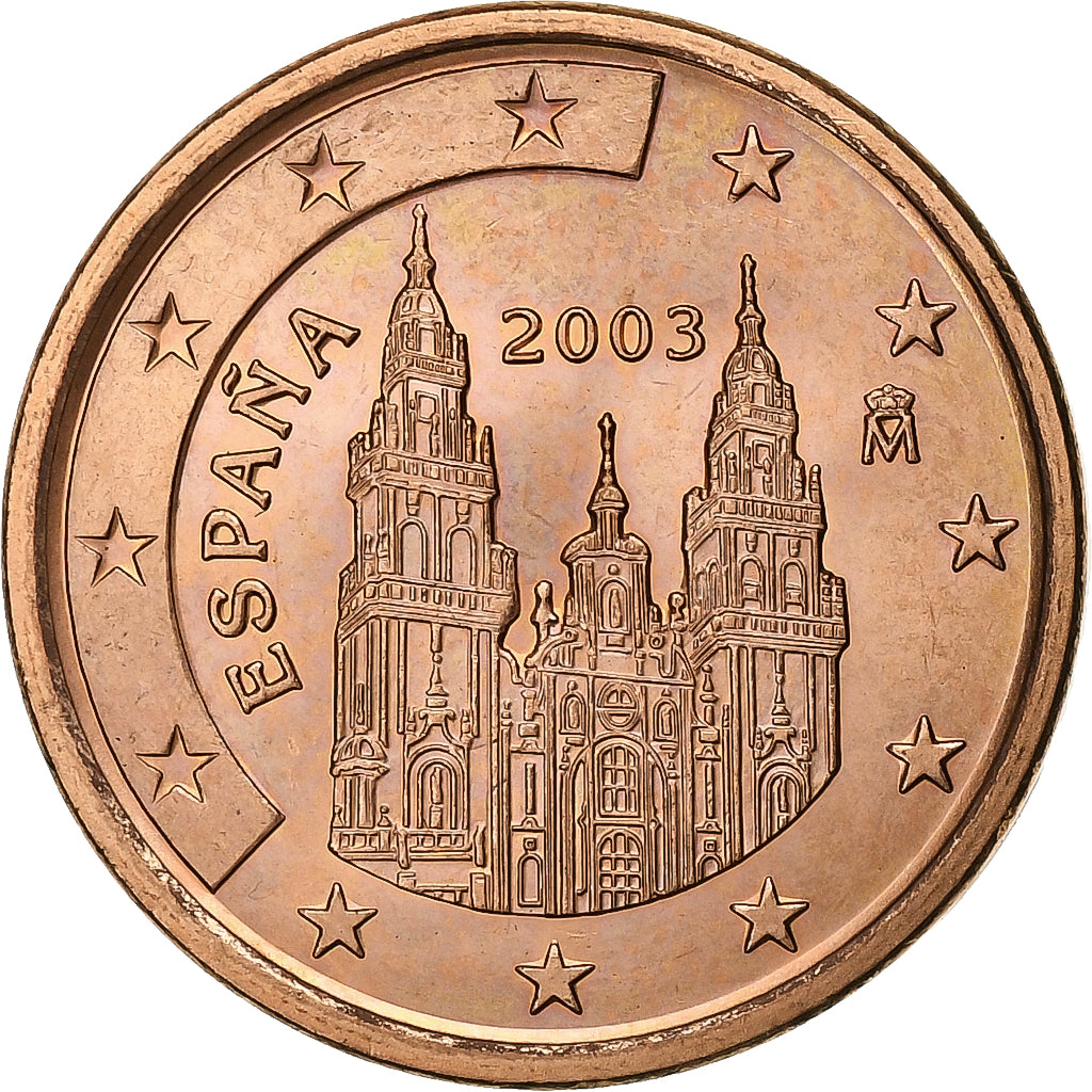 España, 5 Euro Cent, 2003, Madrid, Cobre chapado en acero, EBC+