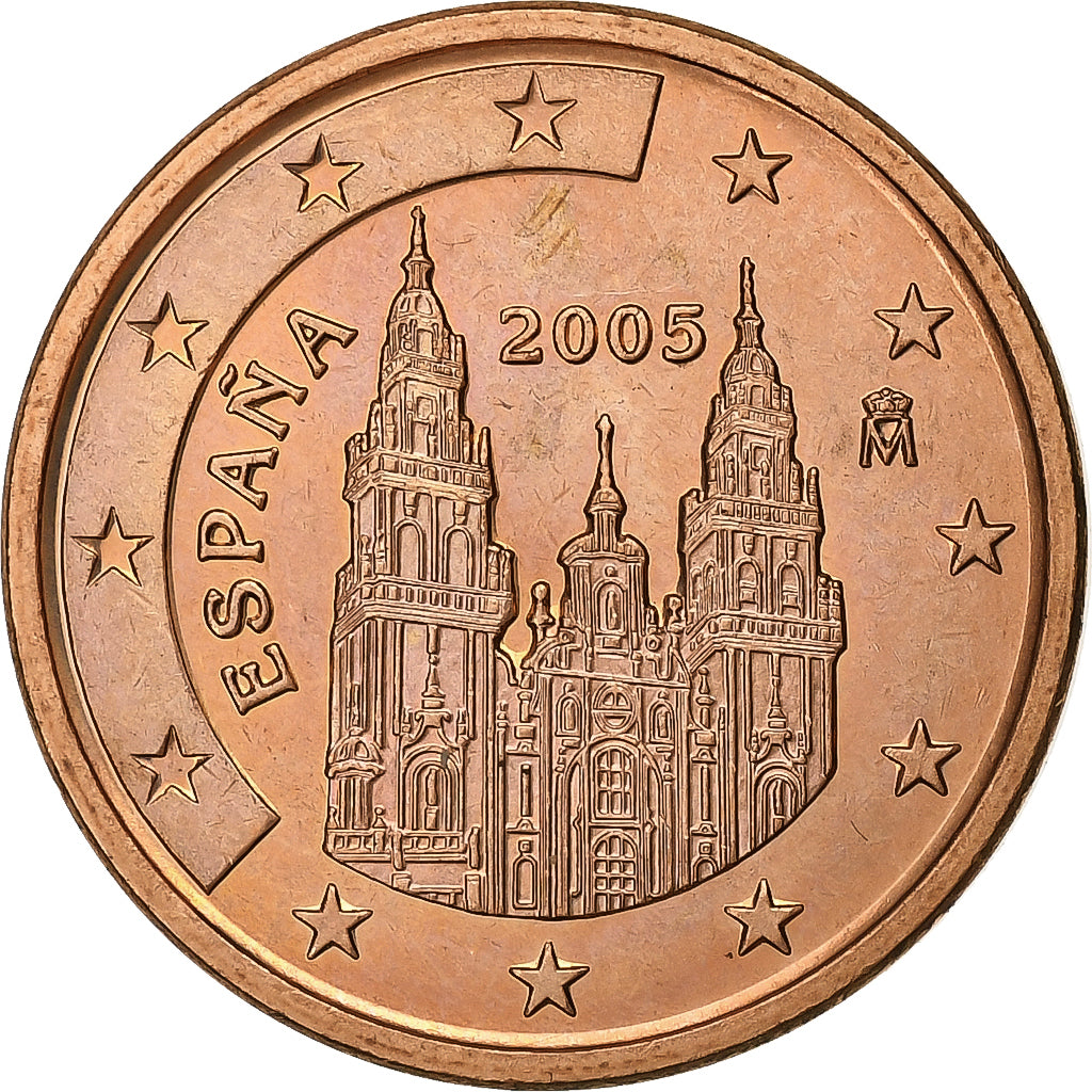 Spanje, 5 Euro Cent, 2005, Madrid, Copper Plated Steel, PR+