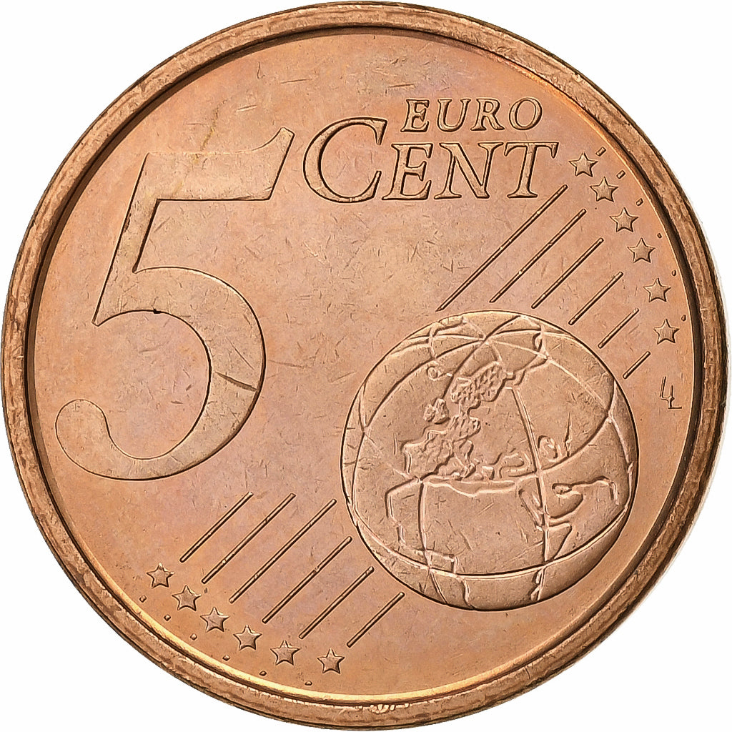 Spanje, 5 Euro Cent, 2005, Madrid, Copper Plated Steel, PR+