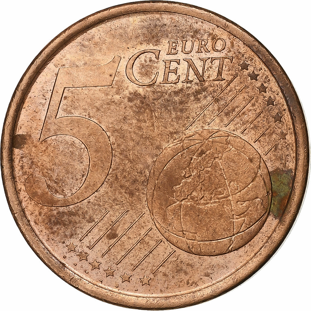 Spain, 5 Euro Cent, 1999, Madrid, Copper Plated Steel, AU(55-58)
