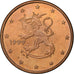 Finlandia, 5 Euro Cent, 1999, Vantaa, Miedź platerowana stalą, MS(60-62)