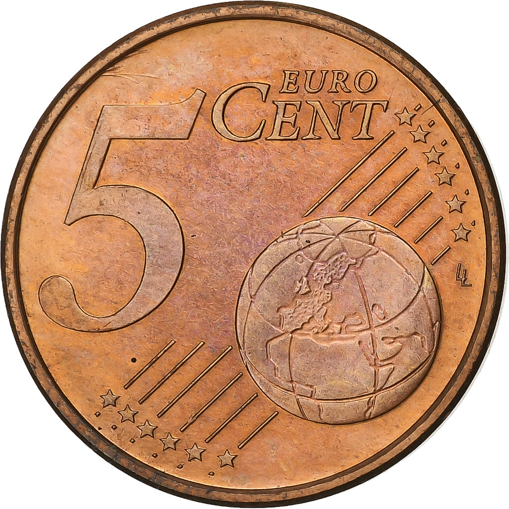 Finlandia, 5 Euro Cent, 1999, Vantaa, Miedź platerowana stalą, MS(60-62)