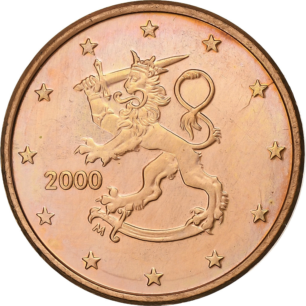 Finlandia, 5 Euro Cent, 2000, Vantaa, Acciaio placcato rame, BB