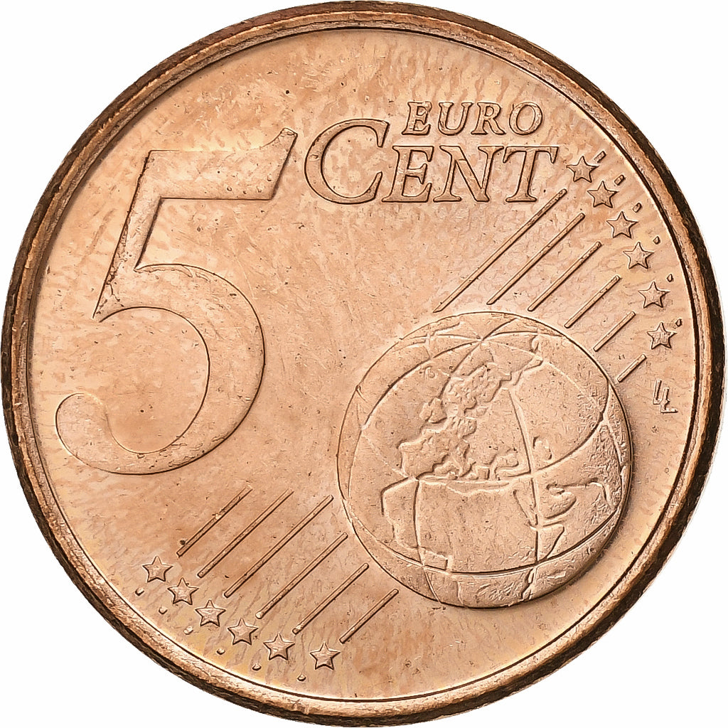 Finlandia, 5 Euro Cent, 2001, Vantaa, Acciaio placcato rame, SPL