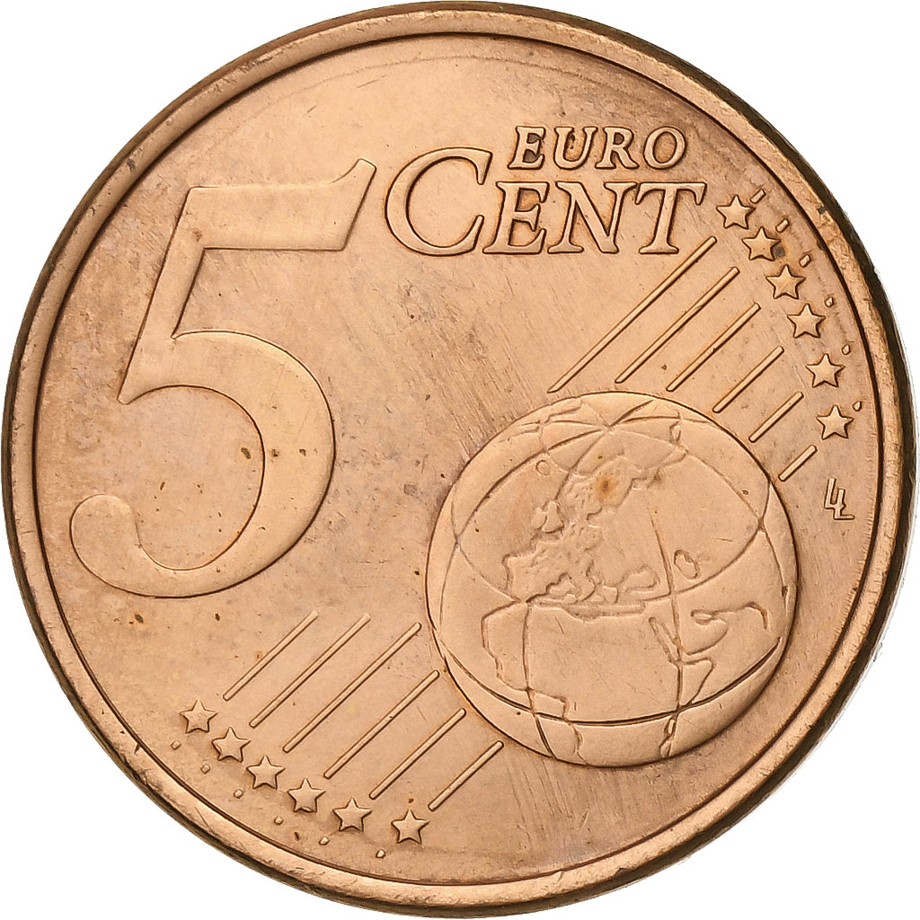 Finlandia, 5 Euro Cent, 2004, Vantaa, Miedź platerowana stalą, AU(50-53)