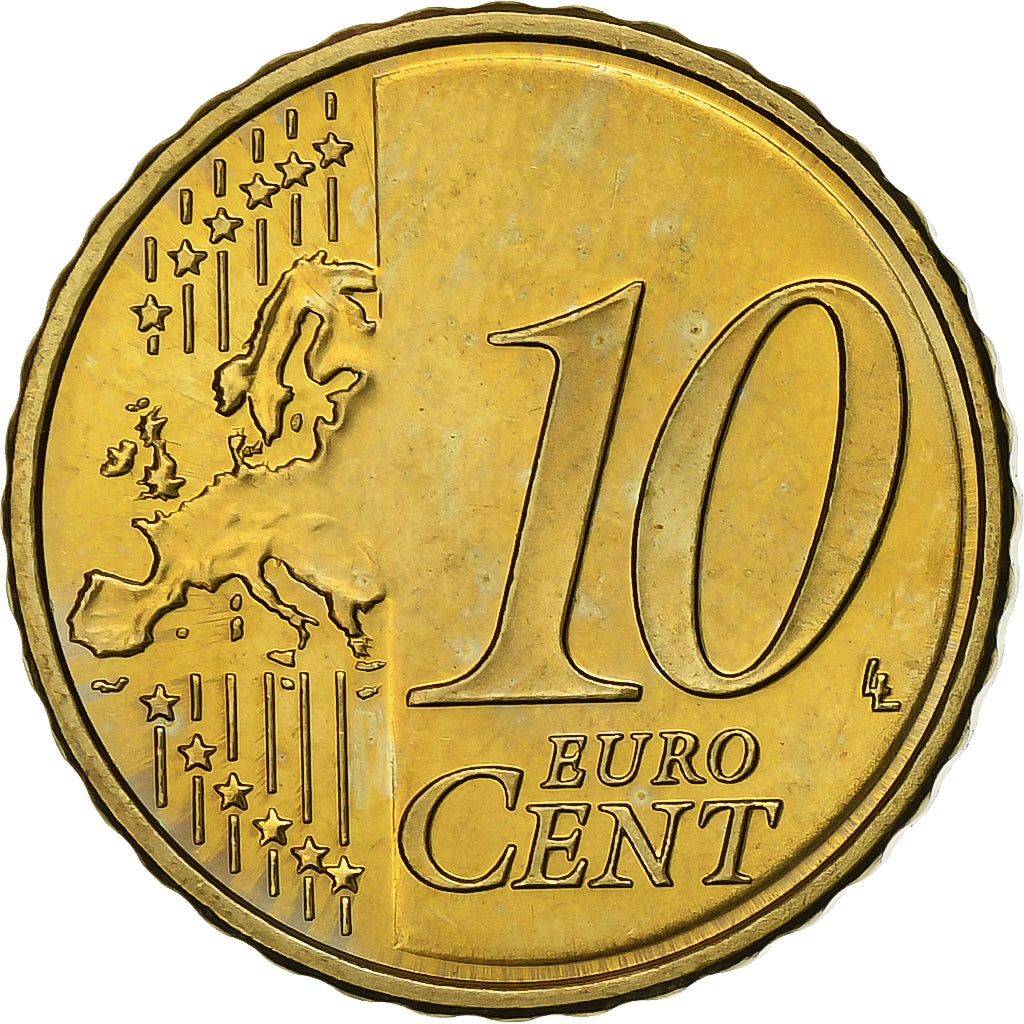 Slowenien, 10 Euro Cent, 2007, Vantaa, Nordic gold, VZ+