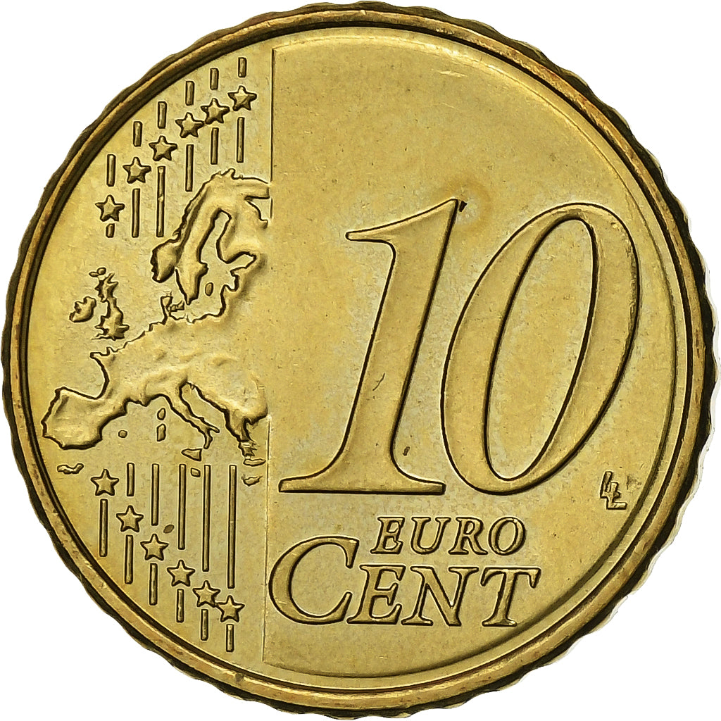 Cyprus, 10 Euro Cent, 2008, Nordic gold, MS(60-62)