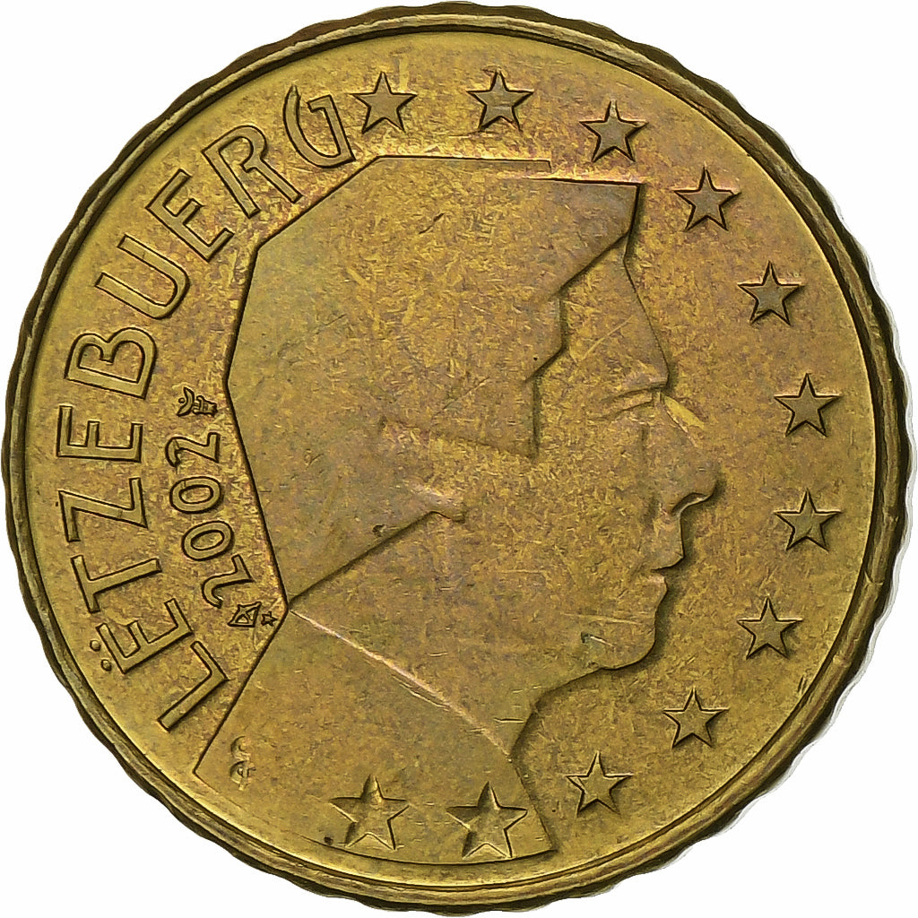 Luxemburgo, 10 Euro Cent, 2002, Utrecht, Nordic gold, MS(60-62)