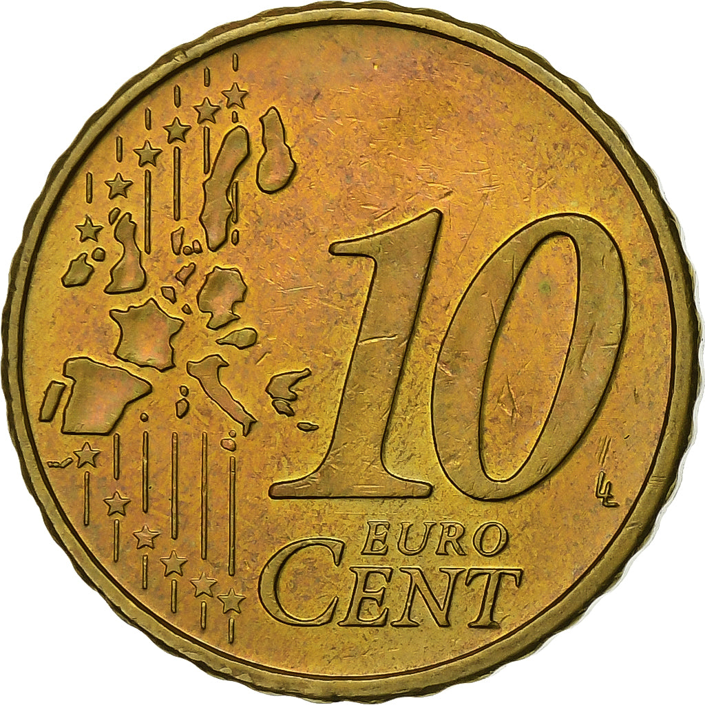 Nederland, 10 Euro Cent, 1999, Utrecht, Nordic gold, PR+
