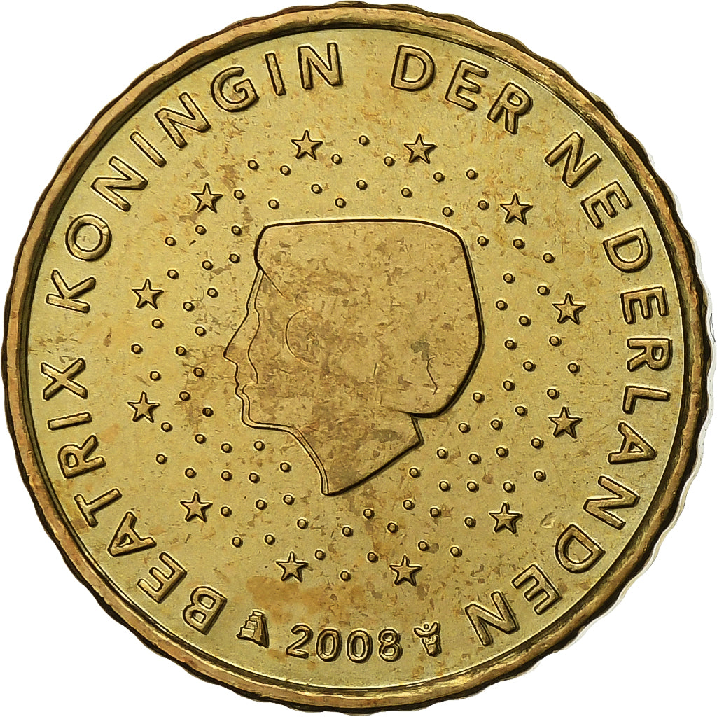 Netherlands, 10 Euro Cent, 2008, Utrecht, Nordic gold, MS(60-62)