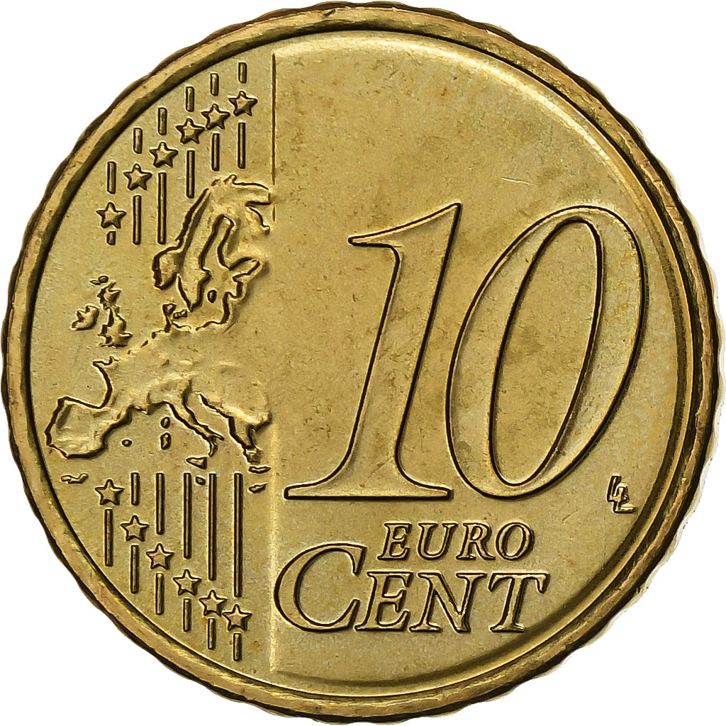 Netherlands, 10 Euro Cent, 2008, Utrecht, Nordic gold, MS(60-62)