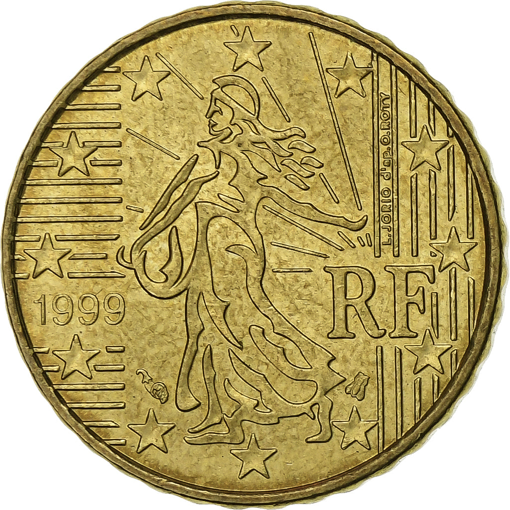 Francia, 10 Euro Cent, 1999, Paris, Nordic gold, EBC+