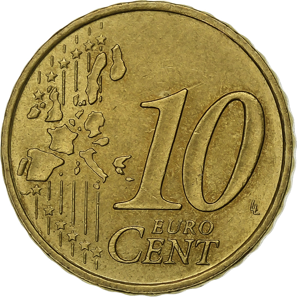 Francia, 10 Euro Cent, 2000, Paris, Nordic gold, EBC+