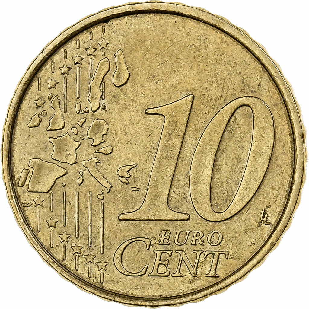 Francia, 10 Euro Cent, 2001, Paris, Nordic gold, EBC+