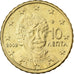 Grecia, 10 Euro Cent, 2002, Athens, Nordic gold, SPL