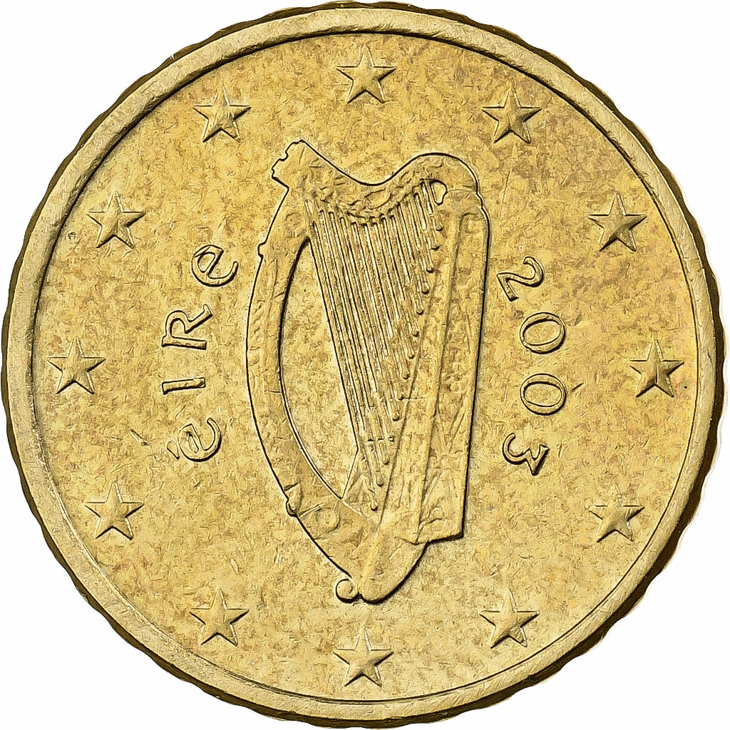 Irlandia, 10 Euro Cent, 2003, Dublin, Nordic gold, MS(60-62)