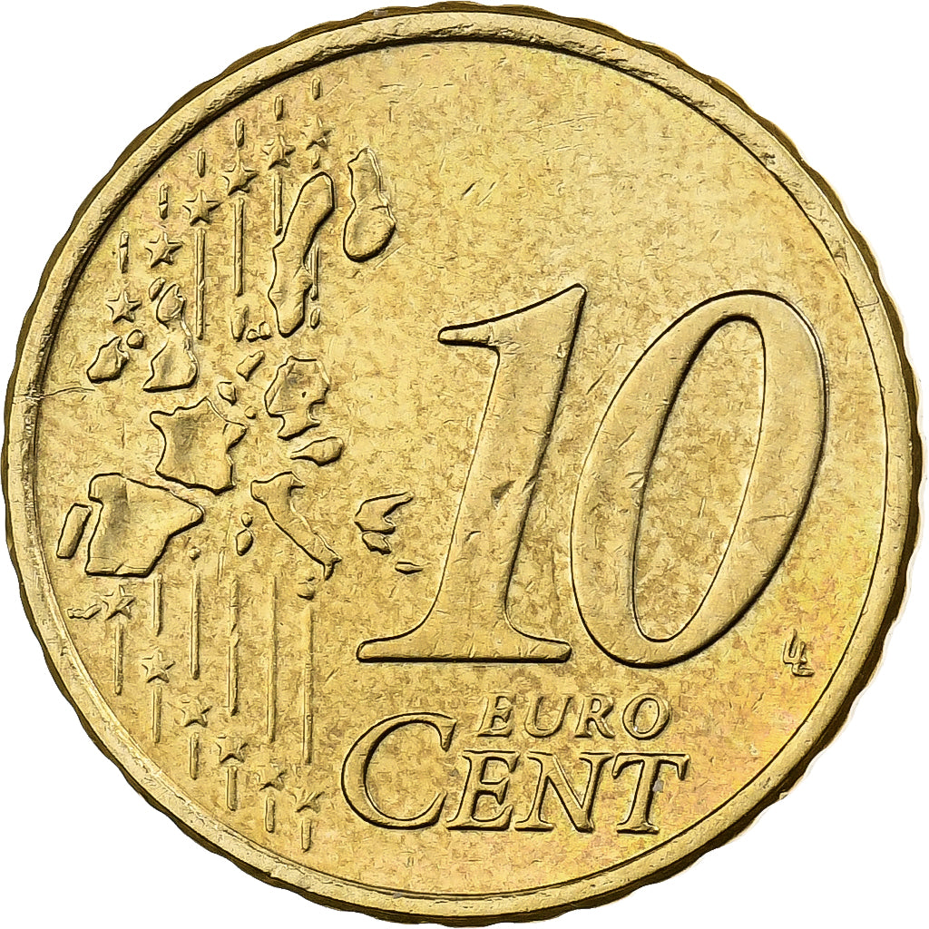 Irlandia, 10 Euro Cent, 2003, Dublin, Nordic gold, MS(60-62)