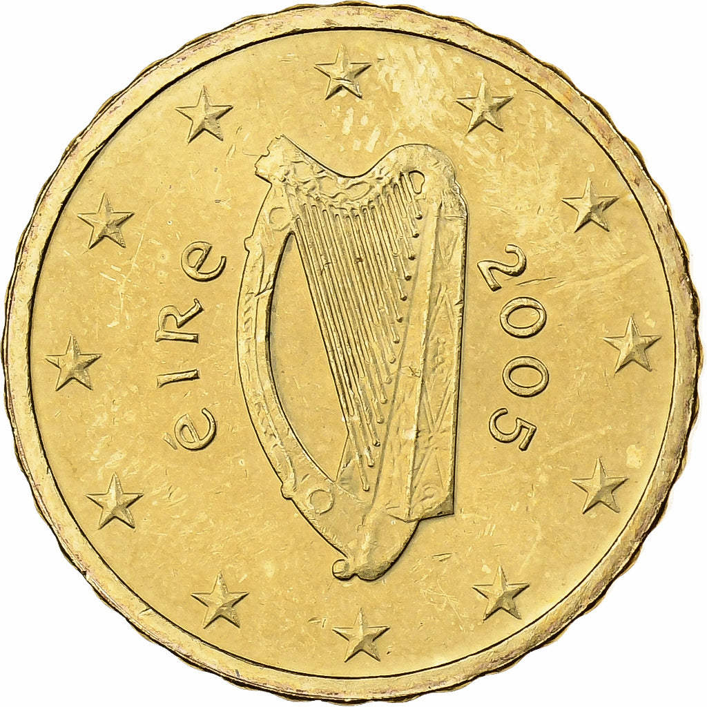 Irlandia, 10 Euro Cent, 2005, Dublin, Nordic gold, MS(60-62)