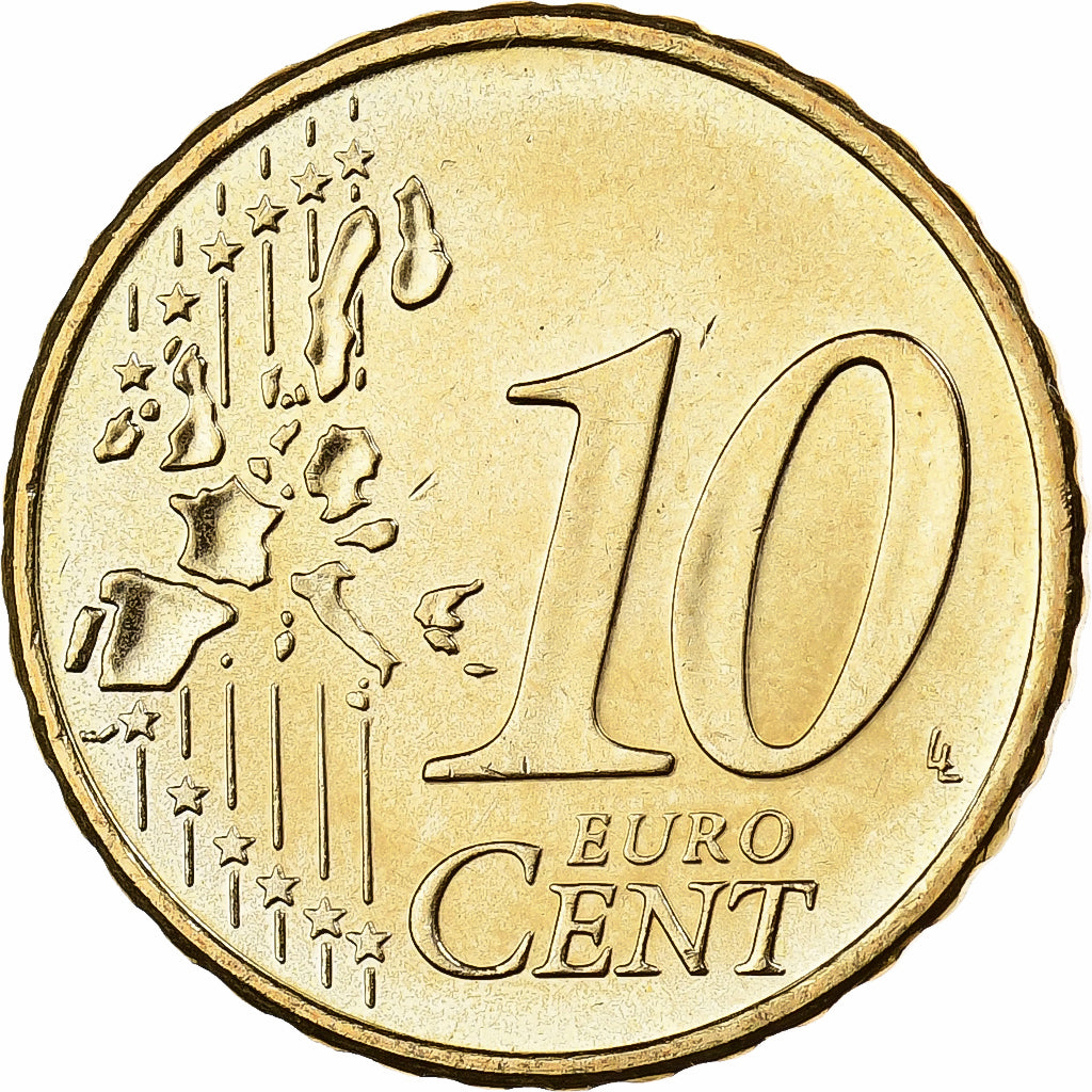 Irlanda, 10 Euro Cent, 2006, Dublin, Nordic gold, MS(60-62)